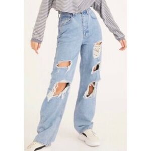 BDG Urban Outfitters High Rise baggy distressed jeans size 29